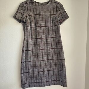 Calvin Klein Plaid Black Brown Vintage Y2K Womans Dress Size 4  Great Pre-Owned